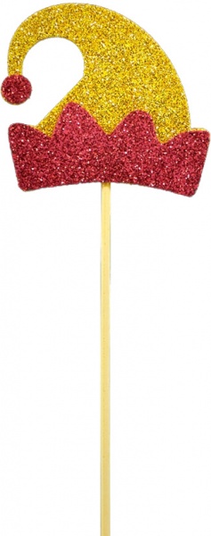 Прикраса новорічна Шапка Діда Мороза 5,7 см червоний 1220265