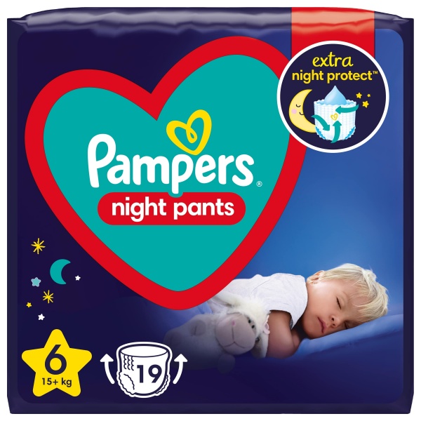 Підгузки-трусики Pampers Night Розмір 6 (15+ кг) 19 шт.