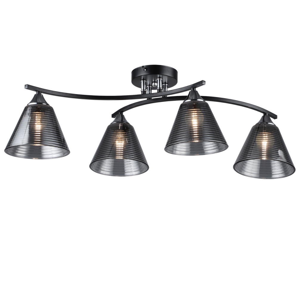 Люстра потолочная Victoria Lighting 4x60 Вт E27 черный Karen/PL4 black