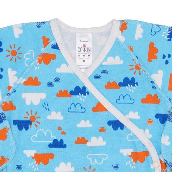 Распашонка детская ТМ Софія Blue Clouds р.56 голубой с принтом 127156 