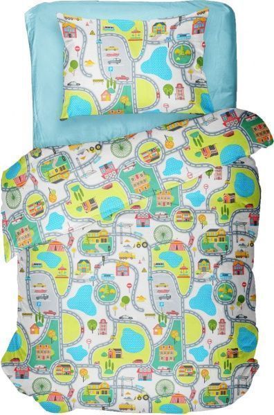 Комплект постельного белья Україна Дорожки разноцветный 