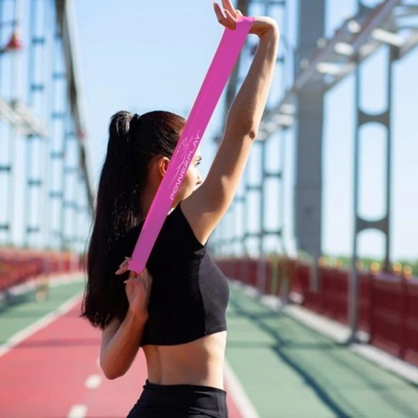 Резинка для фітнесу PowerPlay 4140 Level 2 600x60x0,8 мм 10 кг фіолетова