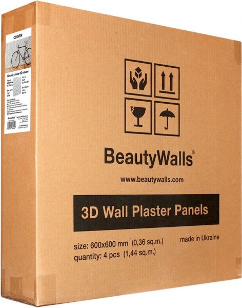 3D-панель гипсовая Beauty Walls CLOVER 1.42 кв.м 