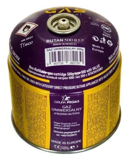 Картридж газовий 500 г PEGAS 