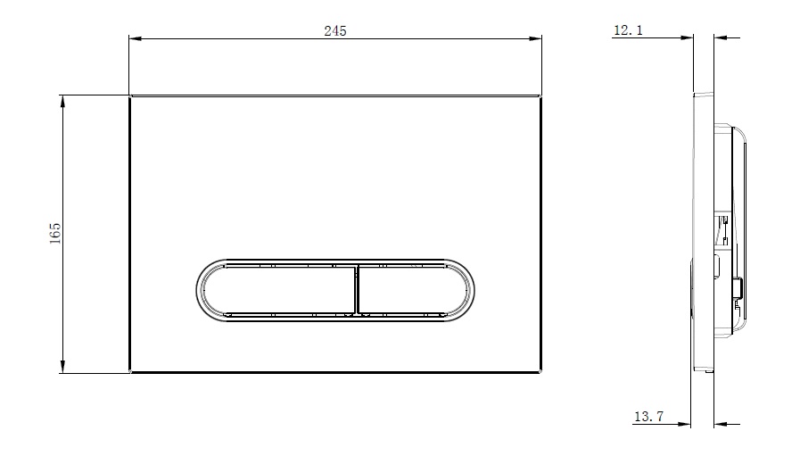 Кнопка змиву Mixxen біла-хром MXKN0739WH