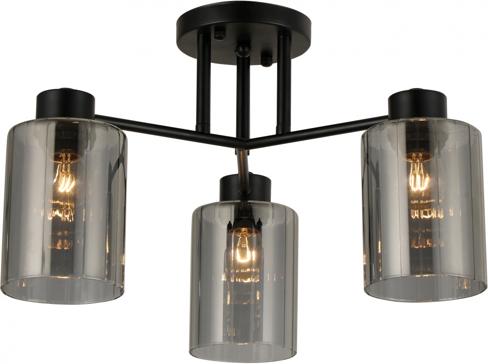 Люстра стельова Sensio Lilit 3x40 Вт E27 чорний ALG-07338/3