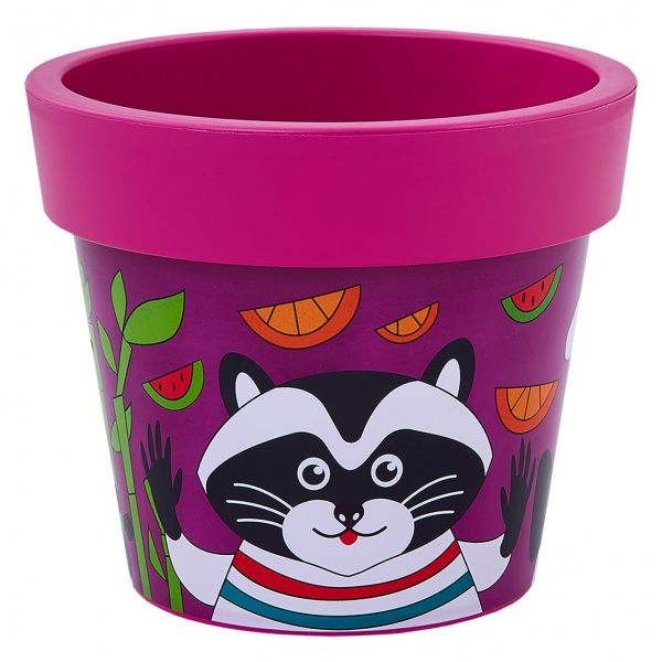 Горщик пластиковий Алеана Гамма 14x12 см круглий темно-рожевий 