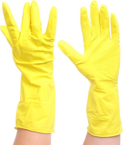 Перчатки хозяйственные крепкие Гривня Петрівна р.XL 1 пар/уп. желтые