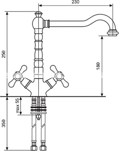 Змішувач для кухні Emmevi Rubinetterie Deco CR12617