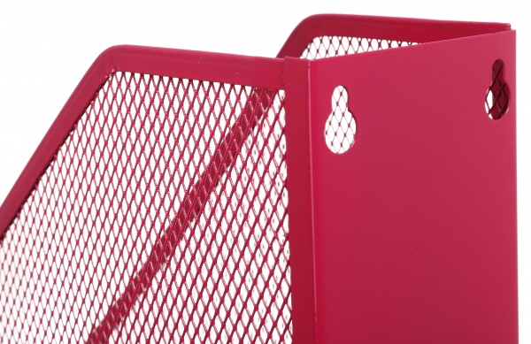 Лоток для бумаг вертикальный металл 25х72х32 см розовый Nota Bene