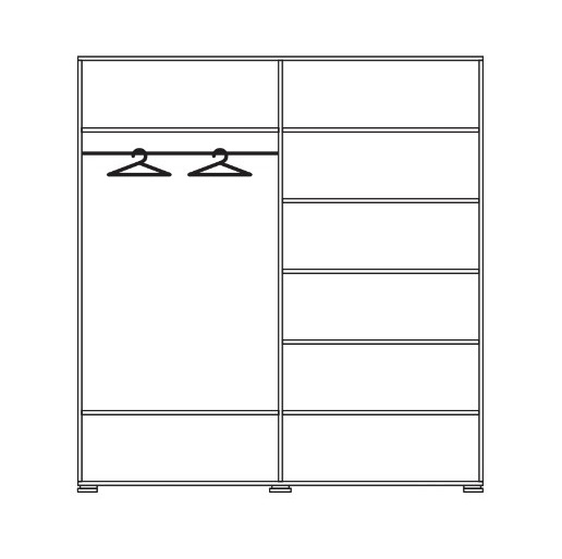 Шкаф для одежды Aqua Rodos Avangard антрацит / белый матовый АР000032639