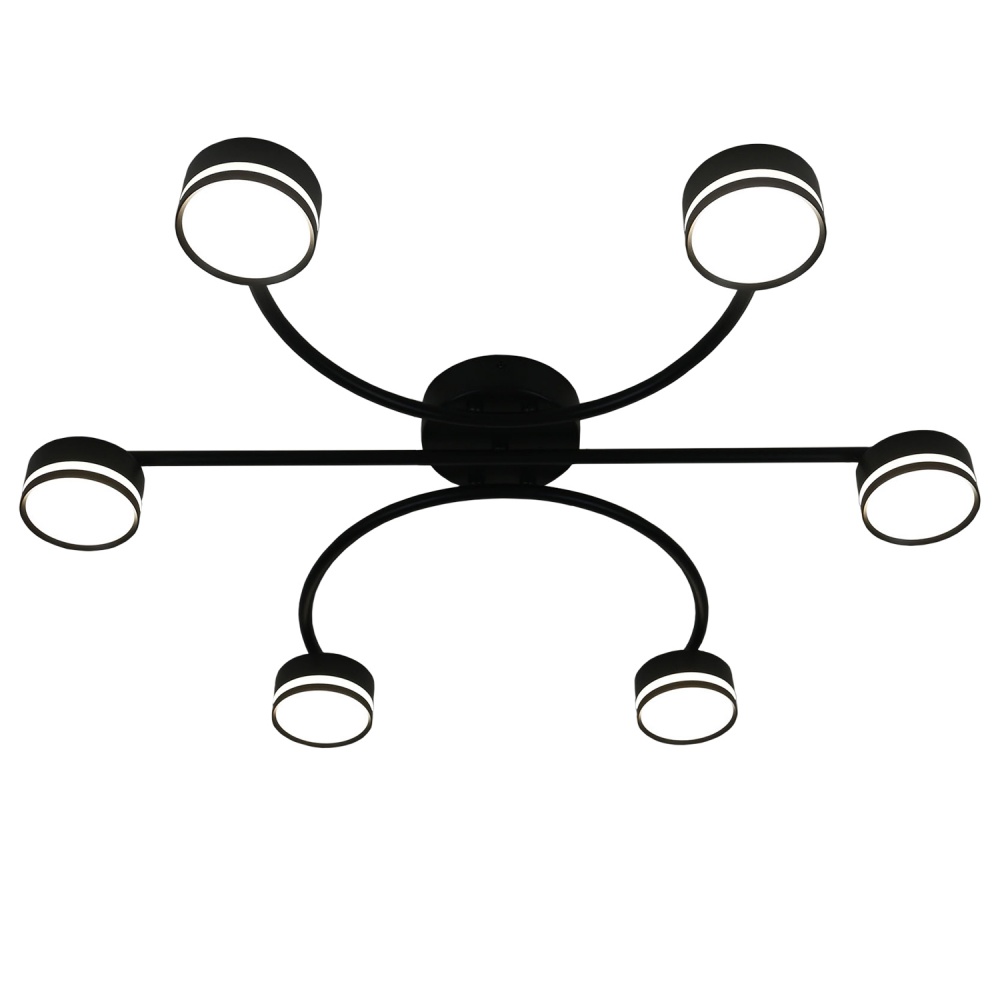 Люстра потолочная Victoria Lighting 6xGX53 черный Currant/PL6 black