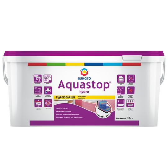 Мастика гідроізоляційна Eskaro Aquastop Hydro 14 кг