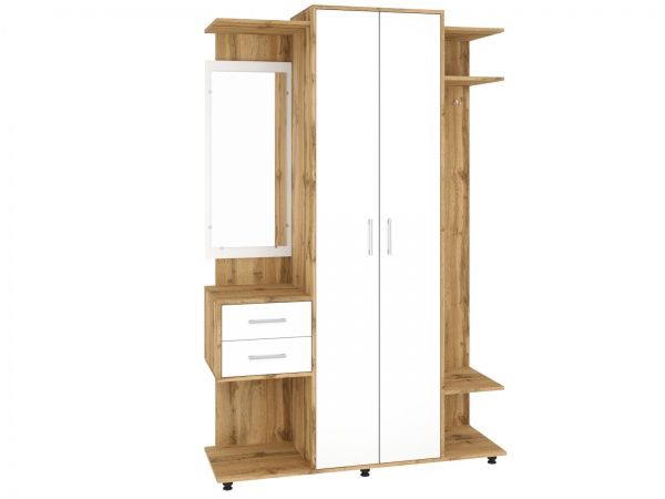 Прихожая Пехотин Виола 1300х2025х426 дуб тахо белый