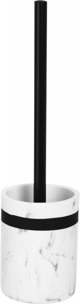 Ершик для унитаза Sensio Marble 9.7x13/25.5cm черный с белым