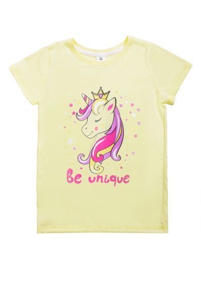 Футболка для дівчинки Luna Kids з принтом Be Unique р.116 ваніль 