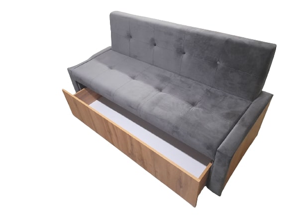 Диван кухонний Lion Титан 1560х645/1170х820 мм дуб аппалачі / сірий 