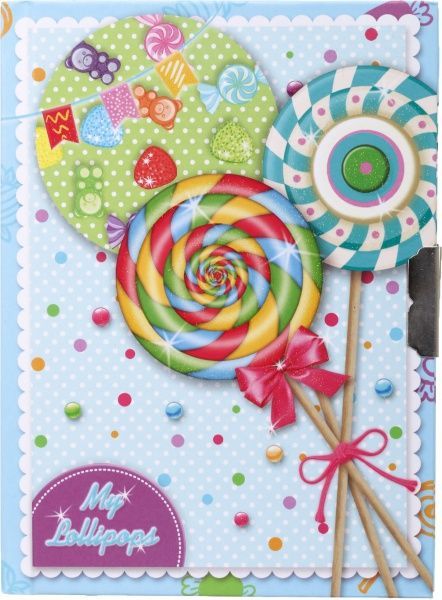 Блокнот детский на замочке в подарочной коробке с ручкой Malevaro Леденцы (640711-A)