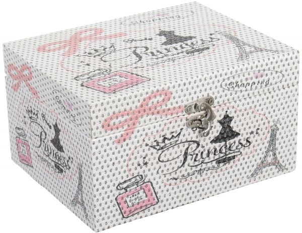 Скринька Прованс 20х16х11 см біло-срібляста