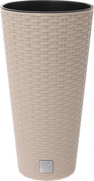 Горщик пластиковий Prosperplast Rato tubus 2 в 1 круглий 8л мокко (77965-7529) 