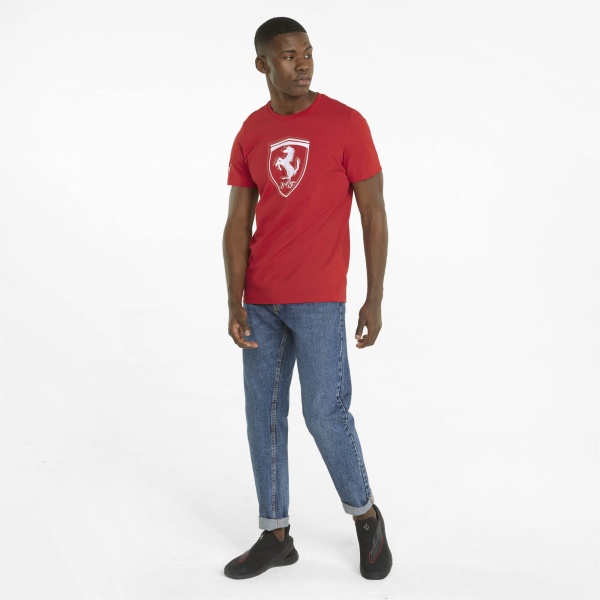 Футболка Puma Ferrari Race tonal Shield Te 53375202 р.M красный