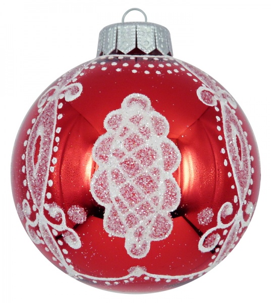 Шар ажурный АСК d 100 мм красный матовый 100Dуз(2)/4