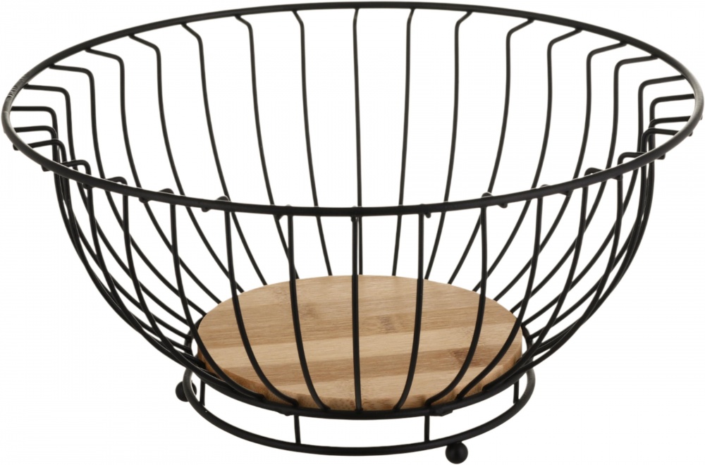 Корзинка для фруктов Flamberg Premium Woody 28 см черный