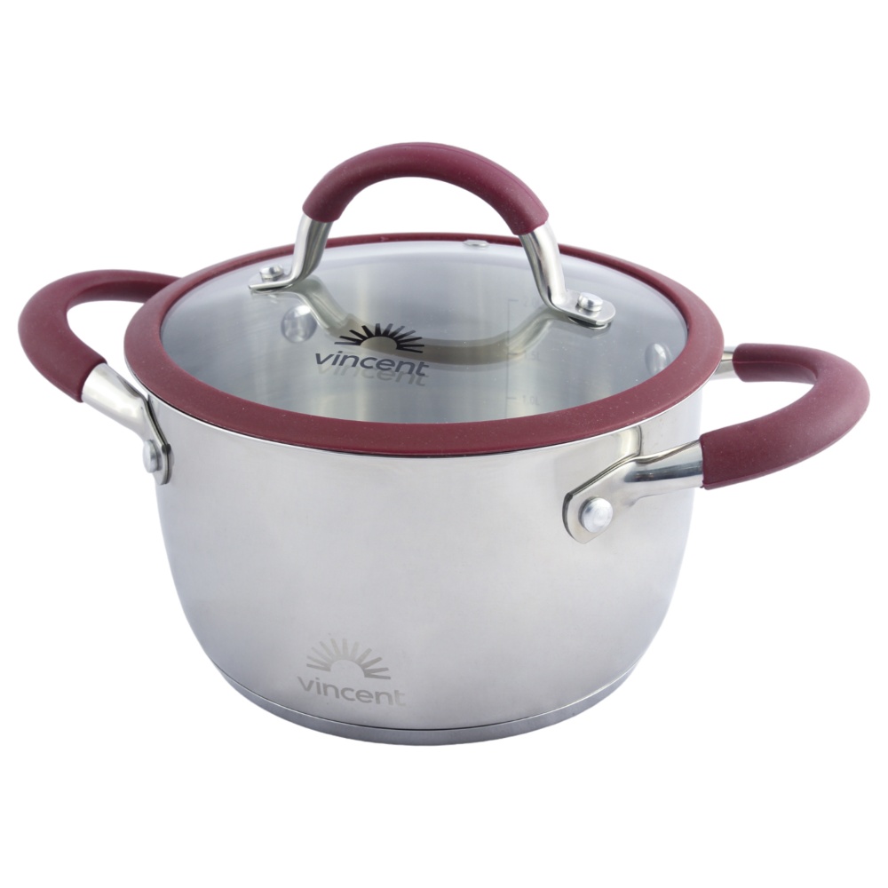 Кастрюля с крышкой Vincent 16 см 1,6 л VC-3187-16