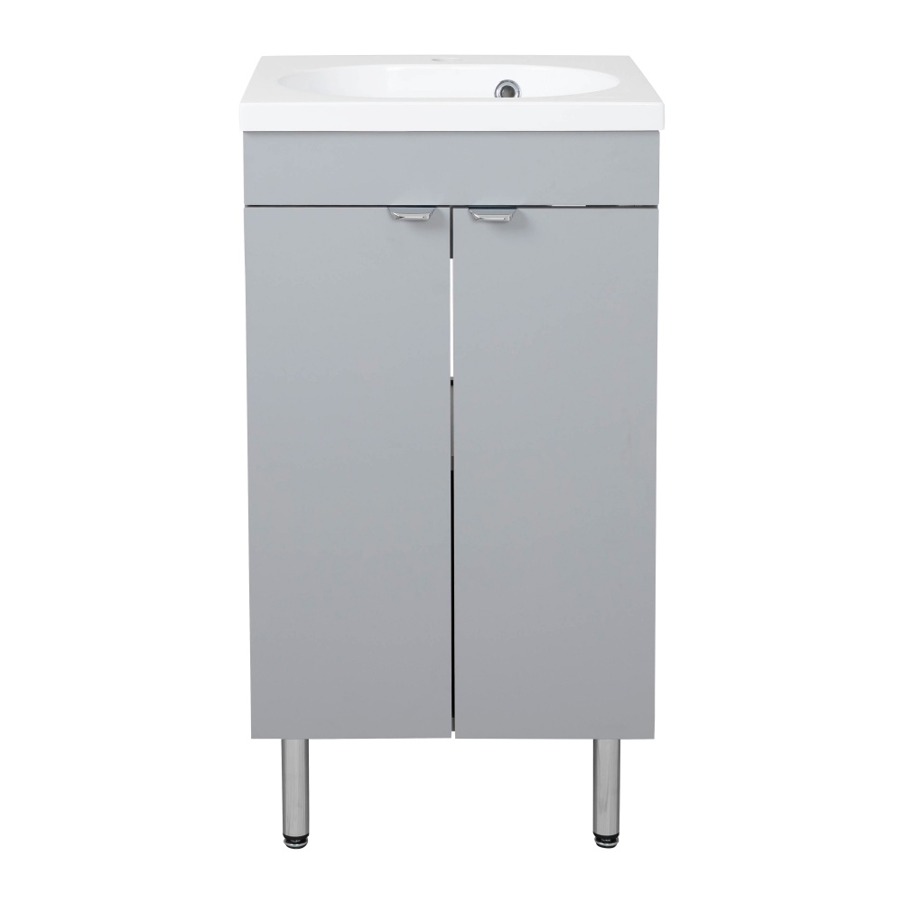 Тумба RIO сірий з умивальником Status 44 см