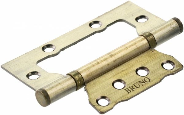 Петля евро  BRUNO 36249 Eurocento 100x2.2 мм античная латунь 2 шт