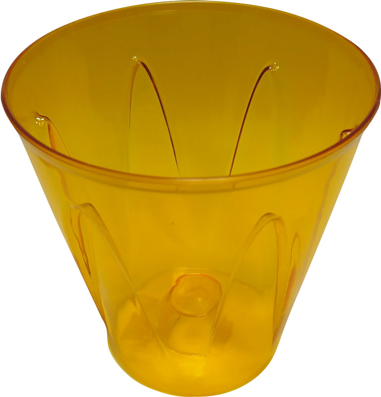 Кашпо пластик Аркада D 164 мм круглий жовтий
