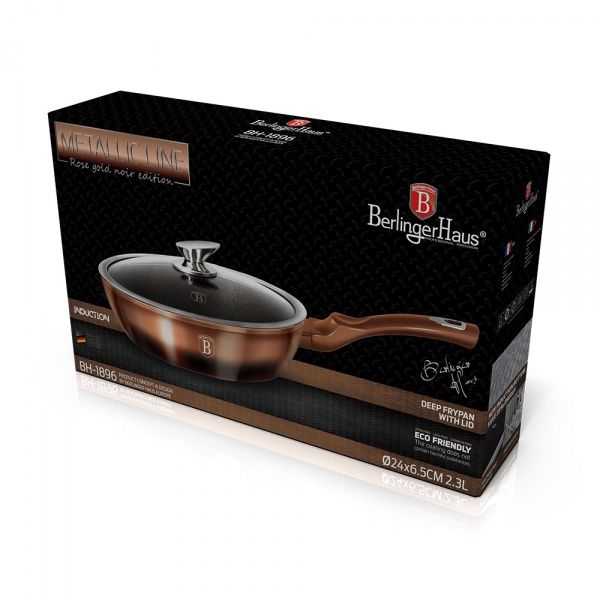 Сковорода Metallic Line ROSE GOLD NOIR Edition 24 см BH 1896 Berlinger