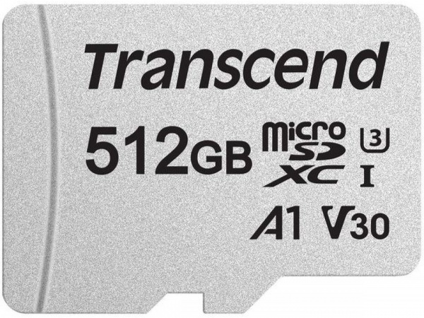 Карта памяти Transcend microSDXC 512 ГБ UHS-I Class 3 (U3) (TS512GUSD300S-A) 