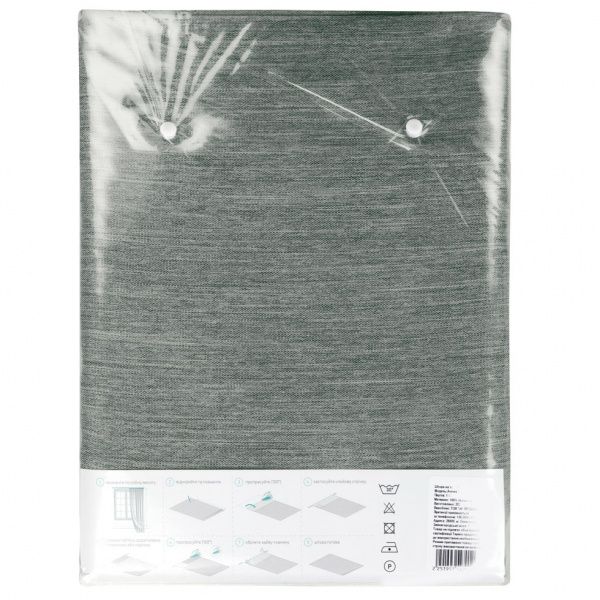 Штора Avrora 200x285 см черный Decora textile