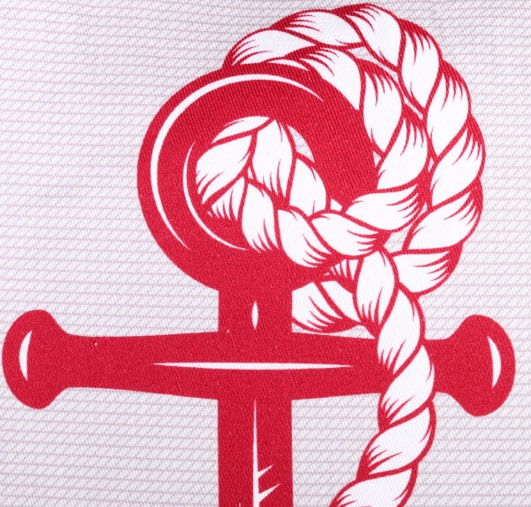 Подушка декоративная Фрегат с якорем 45x45 см белый с рисунком La Nuit 