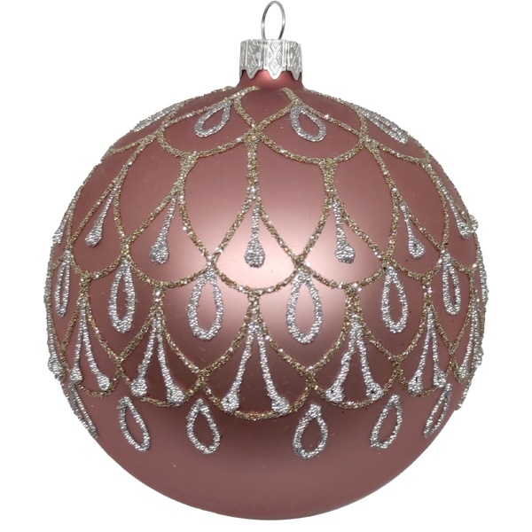 Куля новорічна 80 мм бордовий 9361-1