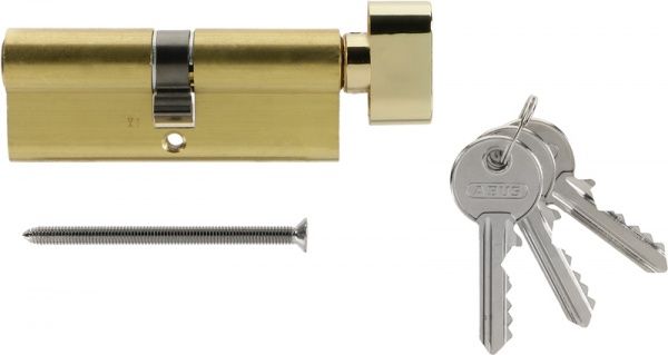 Цилиндр Abus KE50 40x40 ключ-вороток 80 мм матовая латунь