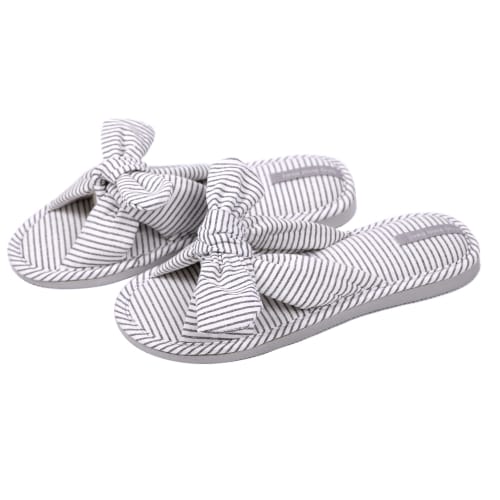 Тапки домашние Twins HS-VL бант-перекрест 7142 р.40 белый с черным 