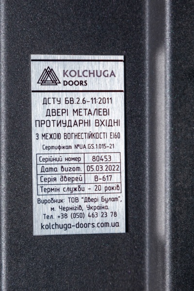 Двері вхідні Revolut Doors В-617 модель 234-237 дуб тютюн / дуб немо срібний 2050x950 мм ліві