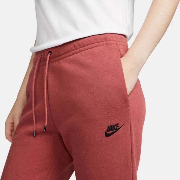 Брюки Nike ESSNTL PANT REG FLC MR DX2320-691 р. XS бордовый