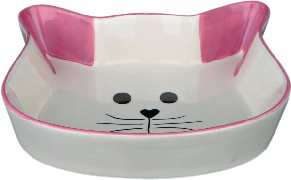 Миска Trixie для кошек в форме кошачьей мордашки керамическая 12 см 0.25 л (24494)