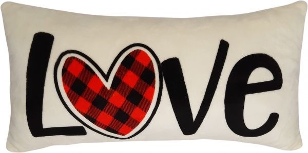 Подушка декоративная Валентинка Love 20x37 см разноцветный Анна 