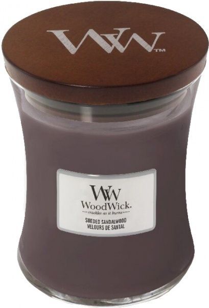 Свеча ароматическая Woodwick Medium Sueded Sandalwood 275 г 