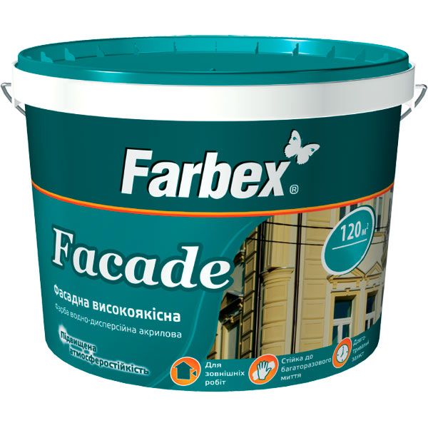 Фарба акрилова Farbex Facade білий 1,4кг