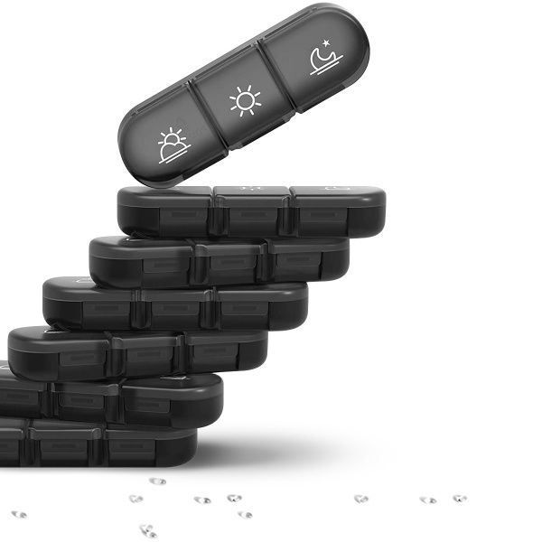 Органайзер для таблеток MVM PC-17 BLACK 41x119x157 мм