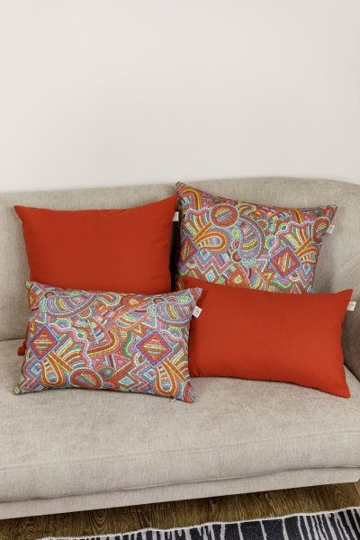 Подушка декоративна теракот 30x45 см різнокольоровий Прованс 