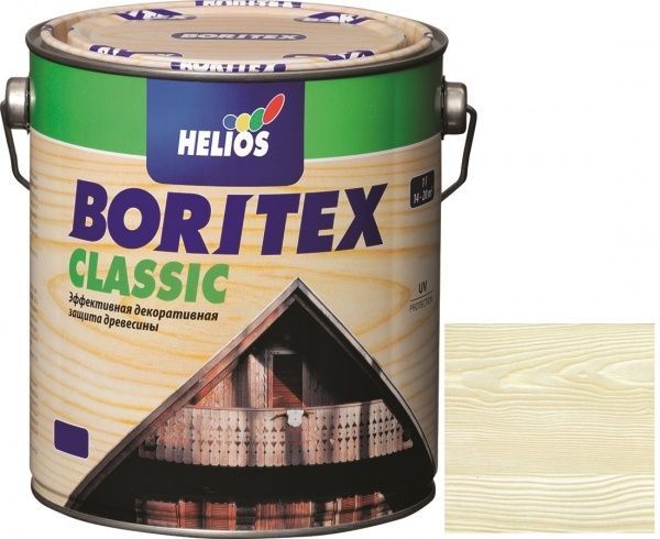 Лазур Helios Boritex Classic 13 білий мат 2,5 л