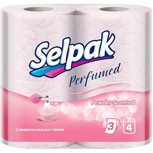 Туалетний папір Selpak Perfumed Powder Scented тришаровий 4 шт.