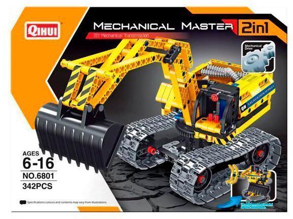Конструктор QiHui Строительная техника Экскаватор 6801