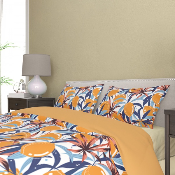 Комплект постільної білизни Манго євро жовто-блакитний Rigel 